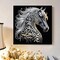 Diamond Art Painting Kits for Adults, Black Horse 5D Diamond Painting Dots Art Kits for Adults Beginner, Simple DIY Full Round Gem Crystal Art Paint by Diamond, Home Wall Decor 14 x 14 in